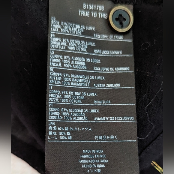 VOLCOM Black/gold thread Text Me Dress Size S - Picture 10 of 10